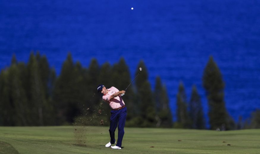 LAHAINA, HI - JANUARY 07:  Russell Knox of Scotland plays a shot on the fourth hole during the third round of the SBS Tournament of Champions at the Plantation Course at Kapalua Golf Club on January 7, 2017 in Lahaina, Hawaii.  (Photo by Sean M. Haffey/Getty Images)