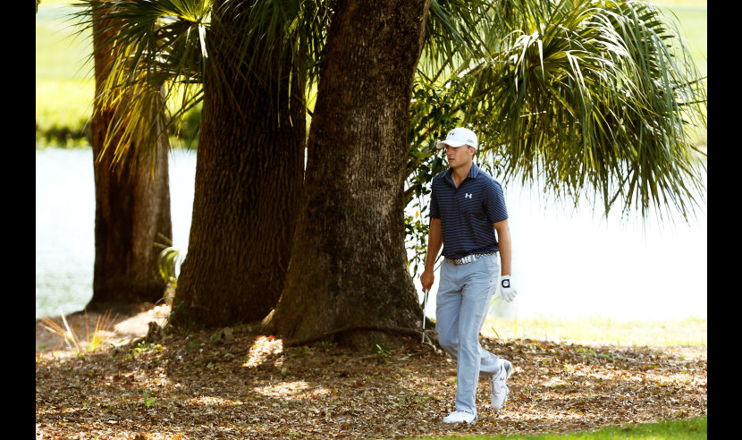 PALM HARBOR, FL - MARCH 15: Jordan Spieth walks to the first green during the final round of the Valspar Championship at Innisbrook Resort Copperhead Course on March 15, 2015 in Palm Harbor, Florida.  (Photo by Mike Lawrie/Getty Images)