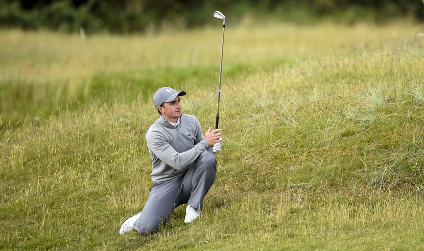 ST ANDREWS, SCOTLAND - JULY 16: Amateur Paul Dunne of Ireland plays from the rough during the first round of the 144th Open Championship at The Old Course on July 16, 2015 in St Andrews, Scotland.  (Photo by Stuart Franklin/Getty Images)