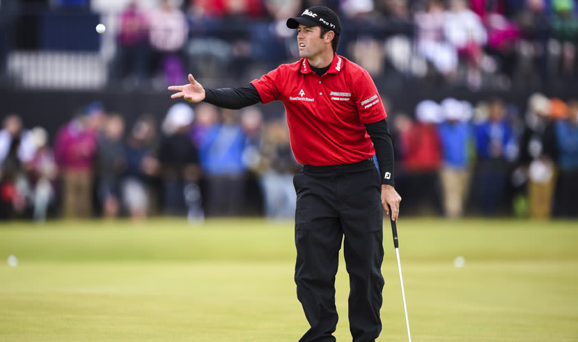 ST ANDREWS, SCOTLAND - JULY 16: Robert Streb of the United States catches his ball on the 14th green during the first round of the 144th Open Championship at The Old Course on July 16, 2015 in St Andrews, Scotland.  (Photo by Stuart Franklin/Getty Images)