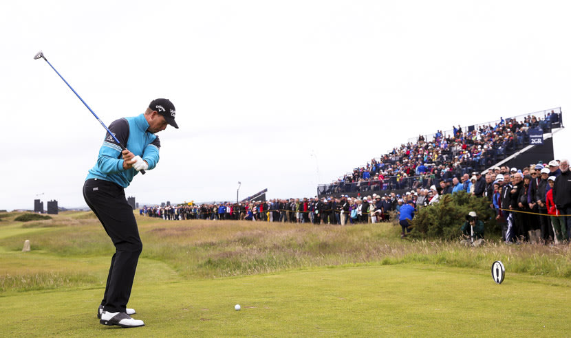 ST ANDREWS, SCOTLAND - JULY 16: Henrik Stenson of Sweden tees off on the 3rd hole during the first round of the 144th Open Championship at The Old Course on July 16, 2015 in St Andrews, Scotland.  (Photo by Andrew Redington/Getty Images)