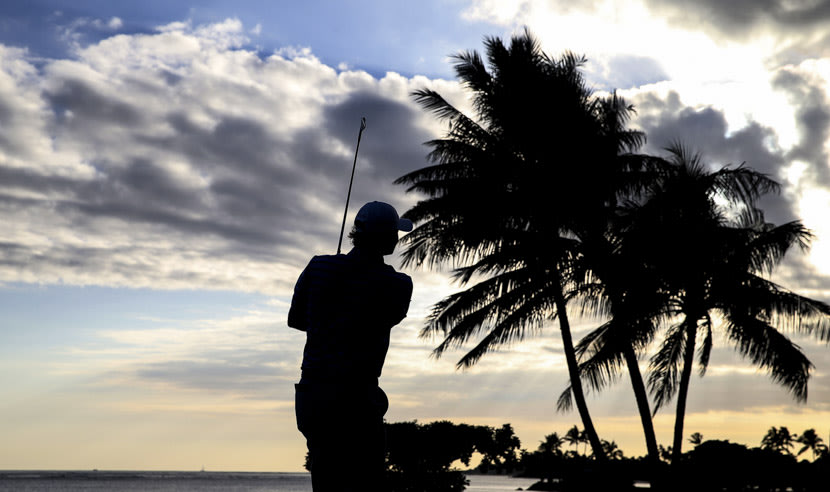 HONOLULU, HI - JANUARY 16: Brandt Snedeker plays his shot from the 17th tee during the third round of the Sony Open In Hawaii at Waialae Country Club on January 16, 2016 in Honolulu, Hawaii.  (Photo by Sam Greenwood/Getty Images)