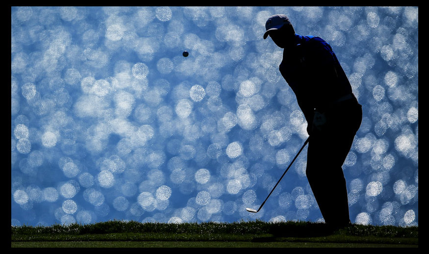 SHEBOYGAN, WI - AUGUST 14: Jordan Spieth of the United States pitches to the 16th green during the second round of the 2015 PGA Championship at Whistling Straits on August 14, 2015 in Sheboygan, Wisconsin.  (Photo by David Cannon/Getty Images)