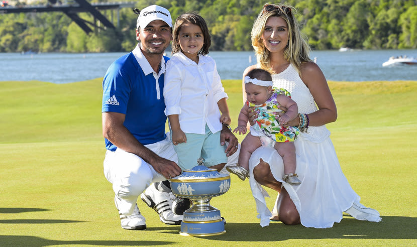 Jason and family with trophy