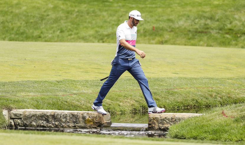 DUBLIN, OH - JUNE 02:  Dustin Johnson walks to the green on the 14th hole during the first round of The Memorial Tournament at Muirfield Village Golf Club on June 2, 2016 in Dublin, Ohio.  (Photo by Andy Lyons/Getty Images)