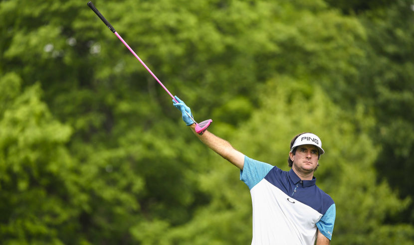 DUBLIN, OHIO - JUNE 02:  Bubba Watson reacts to his tee shot on the 18th hole during the first round of the Memorial Tournament presented by Nationwide at Muirfield Village Golf Club on June 2, 2016 in Dublin, Ohio. (Photo by Ryan Young/PGA TOUR)