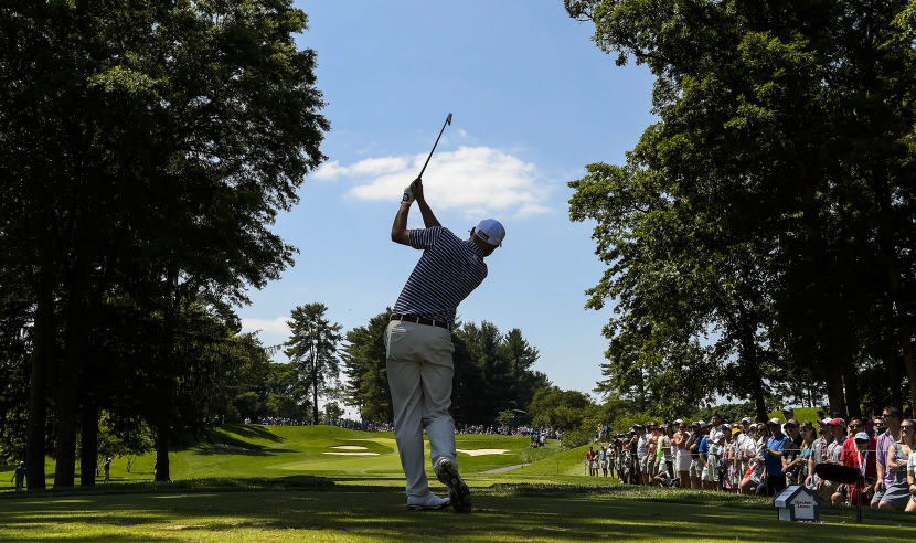 BETHESDA, MD - JUNE 25:  Bill Haas tees off on the seventh hole during the third round of the Quicken Loans National at Congressional Country Club (Blue) on June 25, 2016 in Bethesda, Maryland. (Photo by Stan Badz/PGA TOUR)