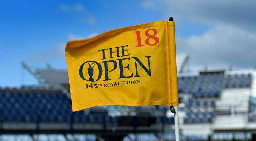Open pin flag at Royal Troon