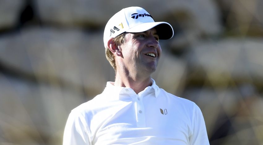 Lucas Glover carded a 6-under 65 on Saturday to take a one-shot lead over Rod Pampling. (Steve Dykes/Getty Images)