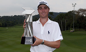 Justin Thomas with trophy