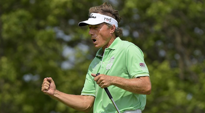 Bernhard Langer drains another one