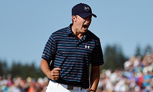 Jordan Spieth gets a bit animated